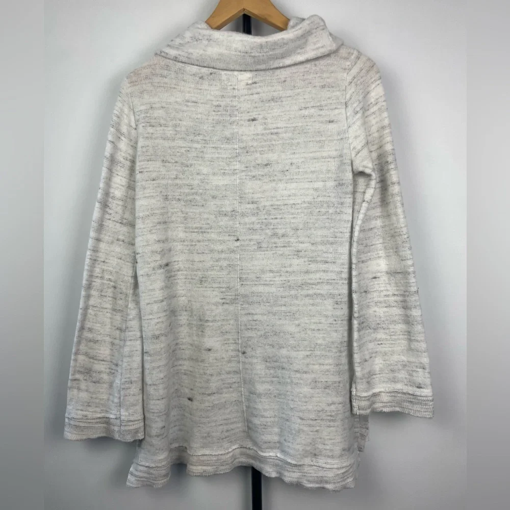 Maeve by Anthropologie Gray Super Soft Risa Hacci Tunic‎ Cowl Neck Sweater